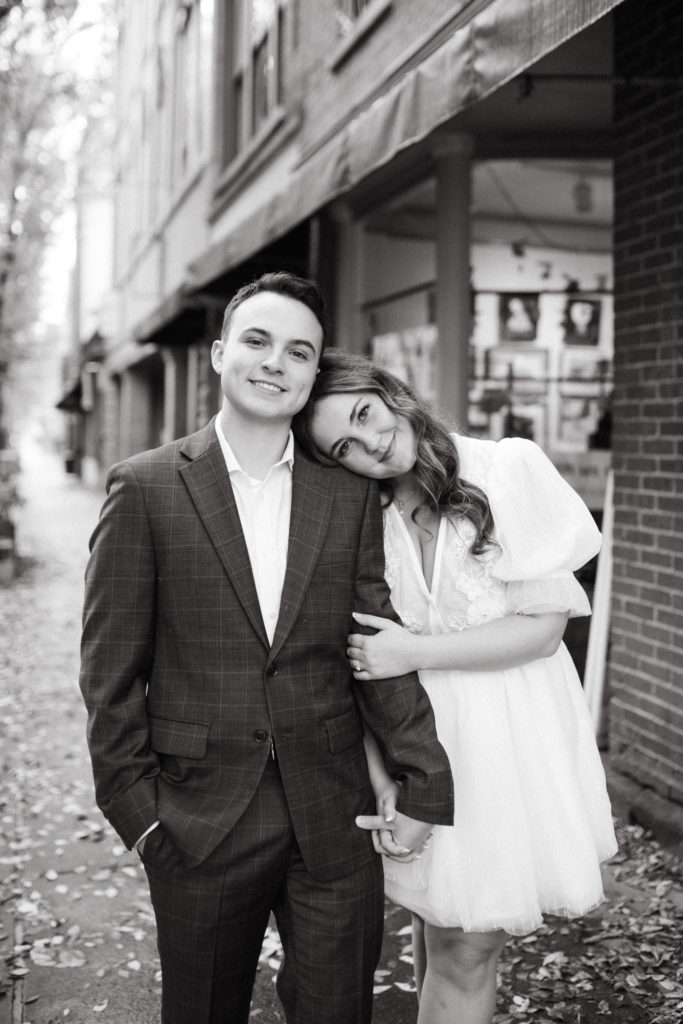 engagement photo of couple in Ithaca, New York